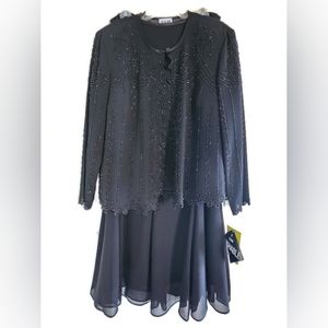 R&M RICHARDS 3 pc. Beaded Gown